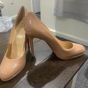 Christian Louboutin Round Toe Patent Leather Heels - Size 40